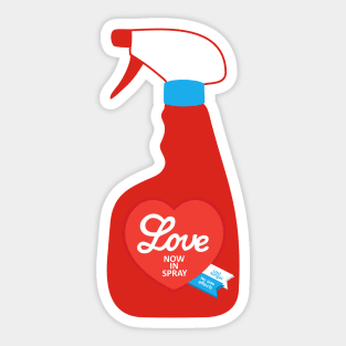 Love - now in spray - Red Sticker